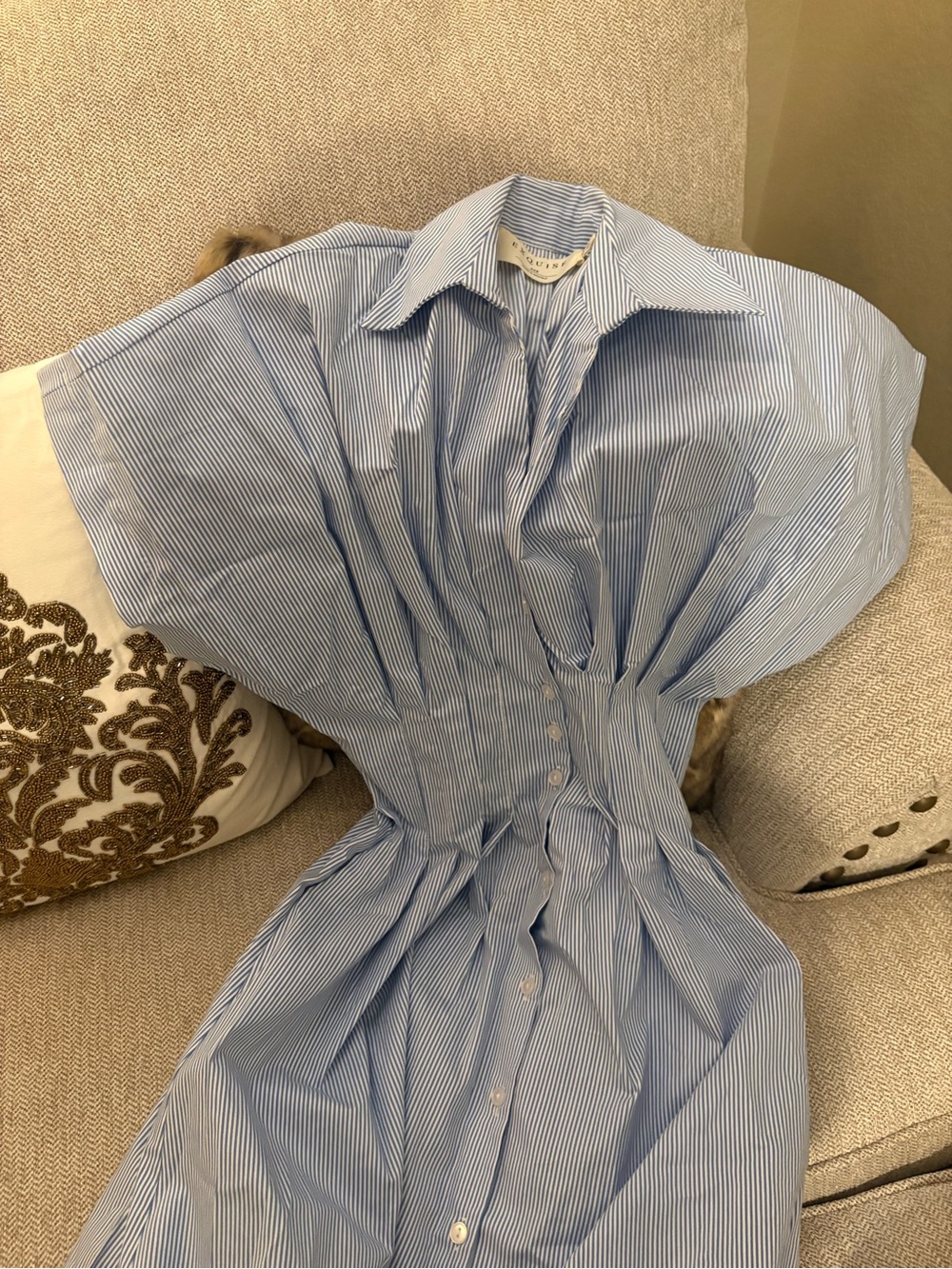 Tobie Eyelet Shirtdress💙🤍 - Picture 9 of 13